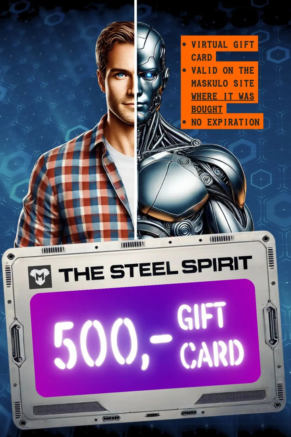 Tarjeta Regalo Maskulo "El Espíritu de Acero"
