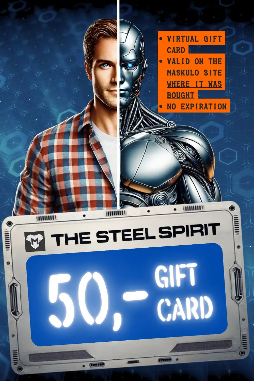 Tarjeta Regalo Maskulo "El Espíritu de Acero"