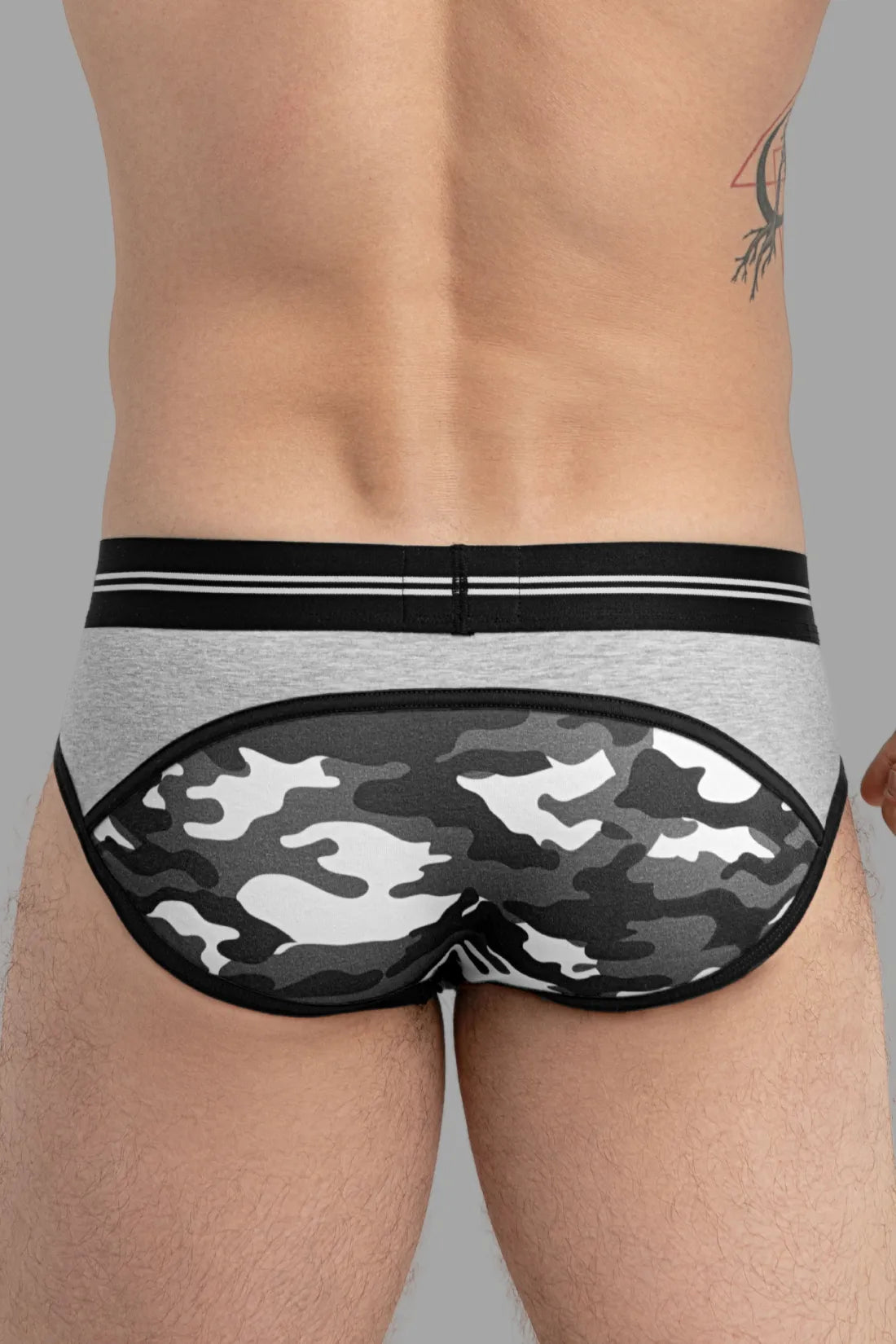 Military Briefs with Lifter. Grey and Black - Maskulo - MBR129-Y3 - Maskulo EU Global Online Store