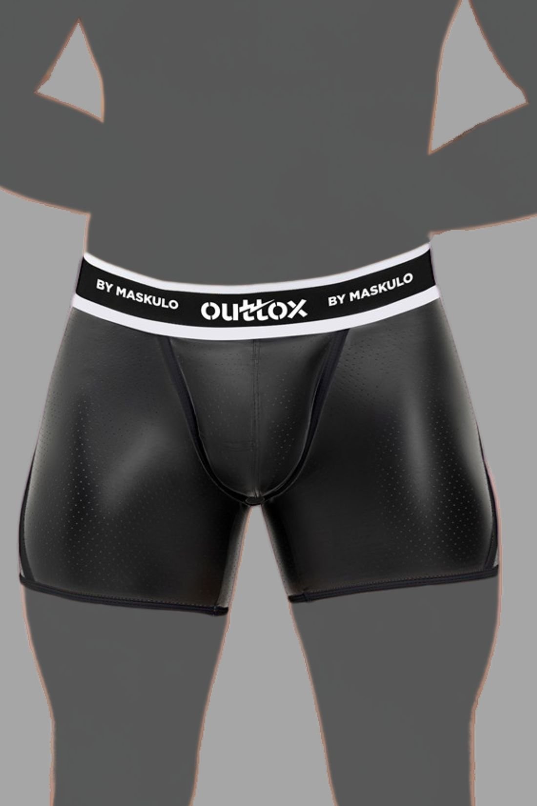 Outtox by Maskulo. Open Rear Shorts with Snap Codpiece. Black - Outtox - XSH120 - Y1 - Maskulo Global (EU) Store