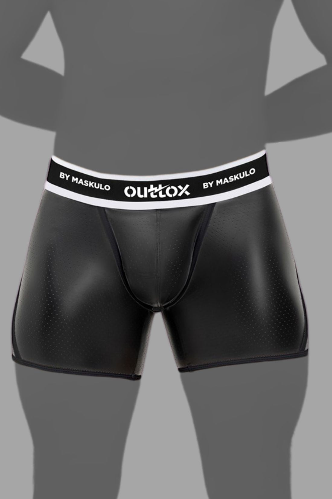 Outtox by Maskulo. Open Rear Shorts with Snap Codpiece. Black - Outtox - XSH120 - Y1 - Maskulo Global (EU) Store