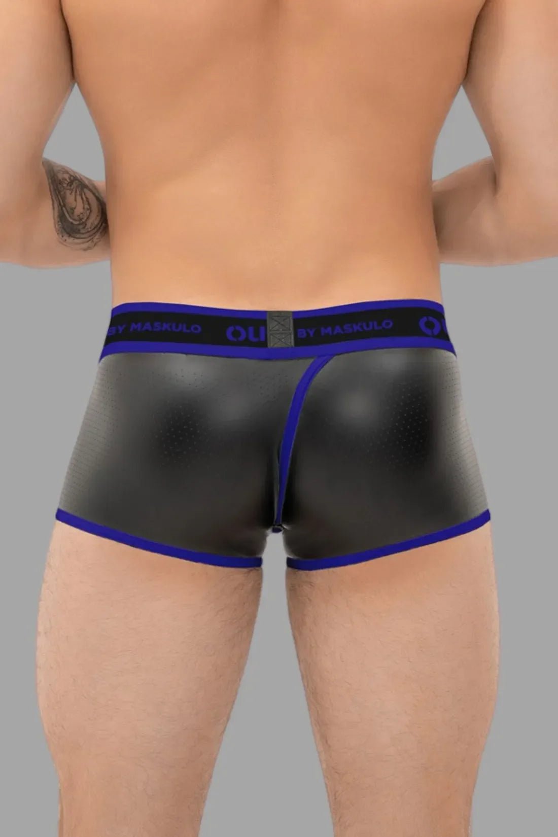 Outtox by Maskulo. Wrapped Rear Trunk Shorts. Black and Blue - Outtox - XTR116 - Y1 - Maskulo Global (EU) Store