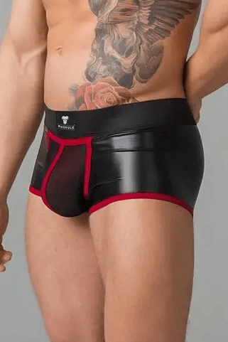 Youngero Trunks. Mesh Codpiece. Regular Rear. Red - Maskulo - MTR121-Y1 - Maskulo EU Global Online Store