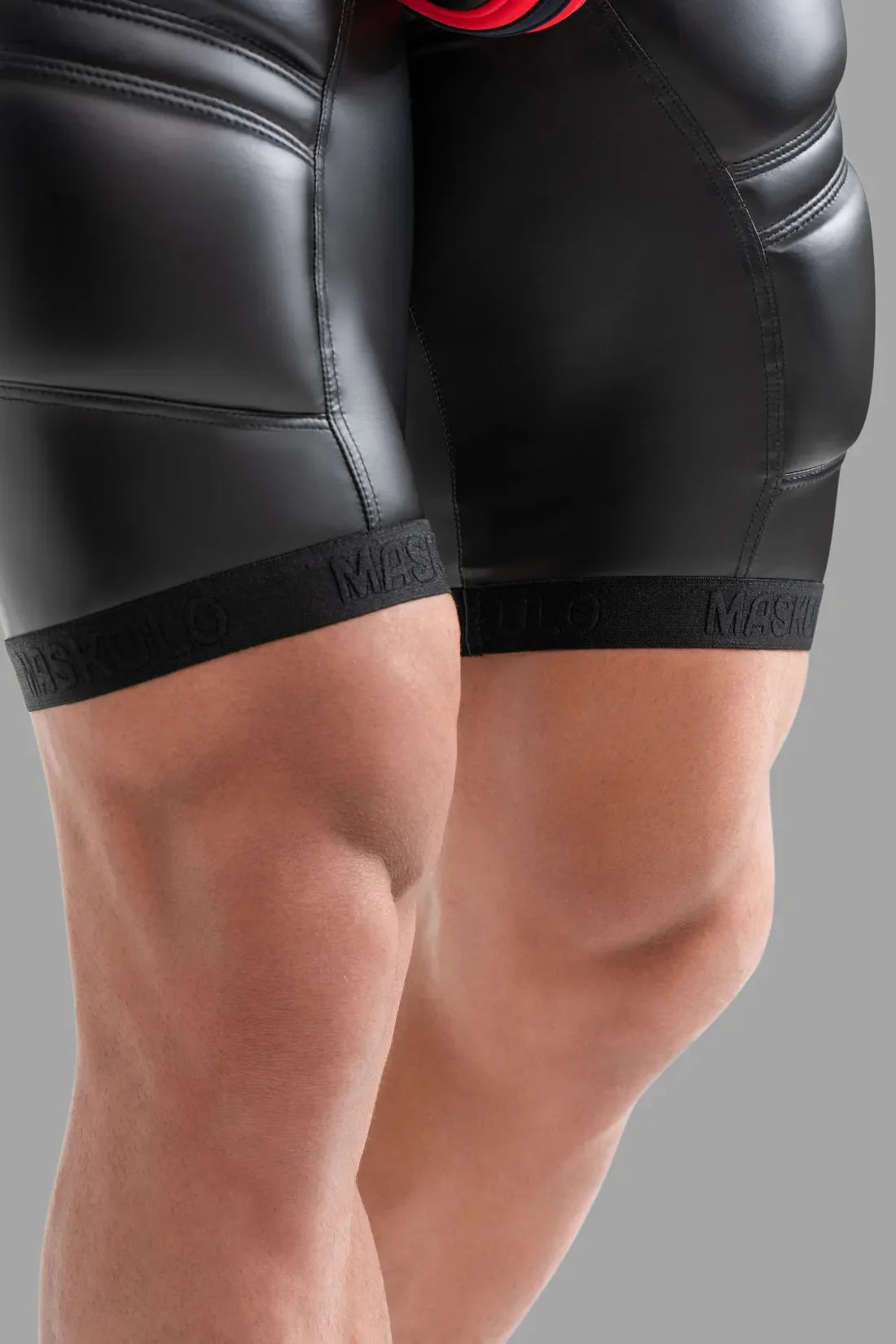 Cuissard de cyclisme « Big Bulge ». Noir et rouge