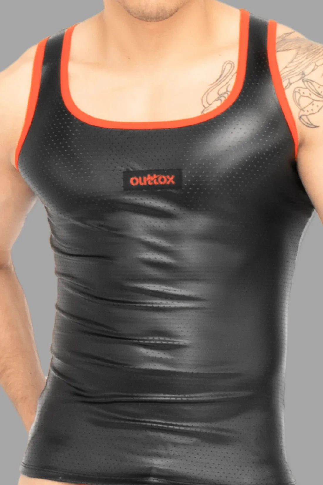 Outtox. Tank top. Black and Red