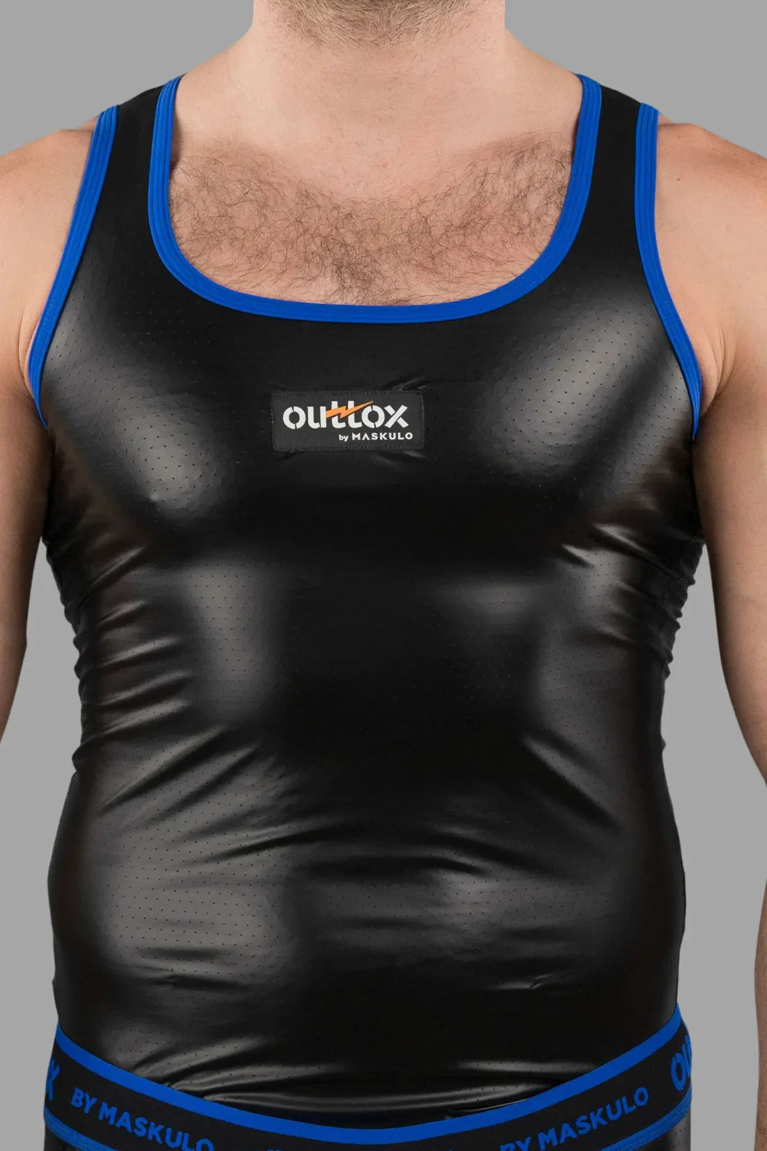 Outtox. Tanktop. Zwart+Blauw