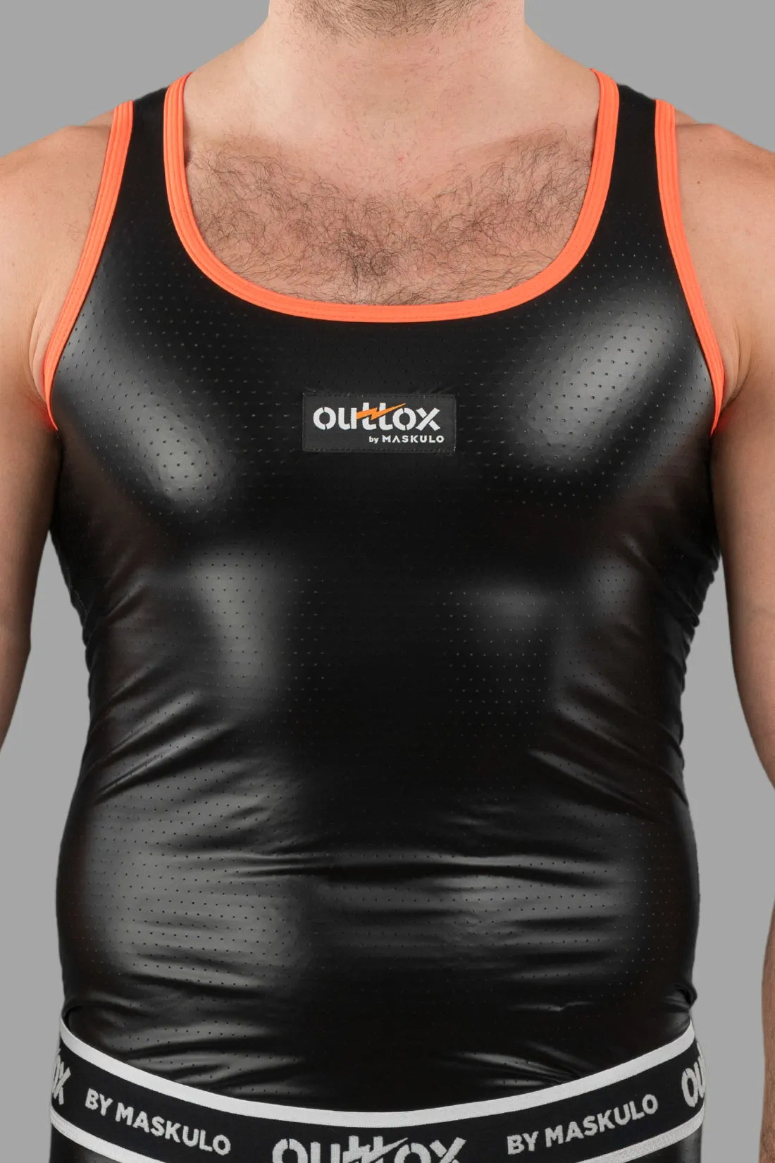 Outtox. Tanktop. Zwart+Oranje &