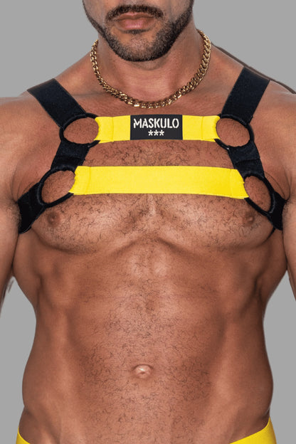 Conrad Tropix. Elastic Bulldog Harness. Yellow