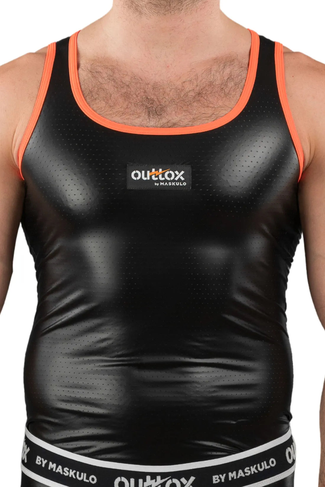 Outtox. Tanktop. Zwart+Oranje &