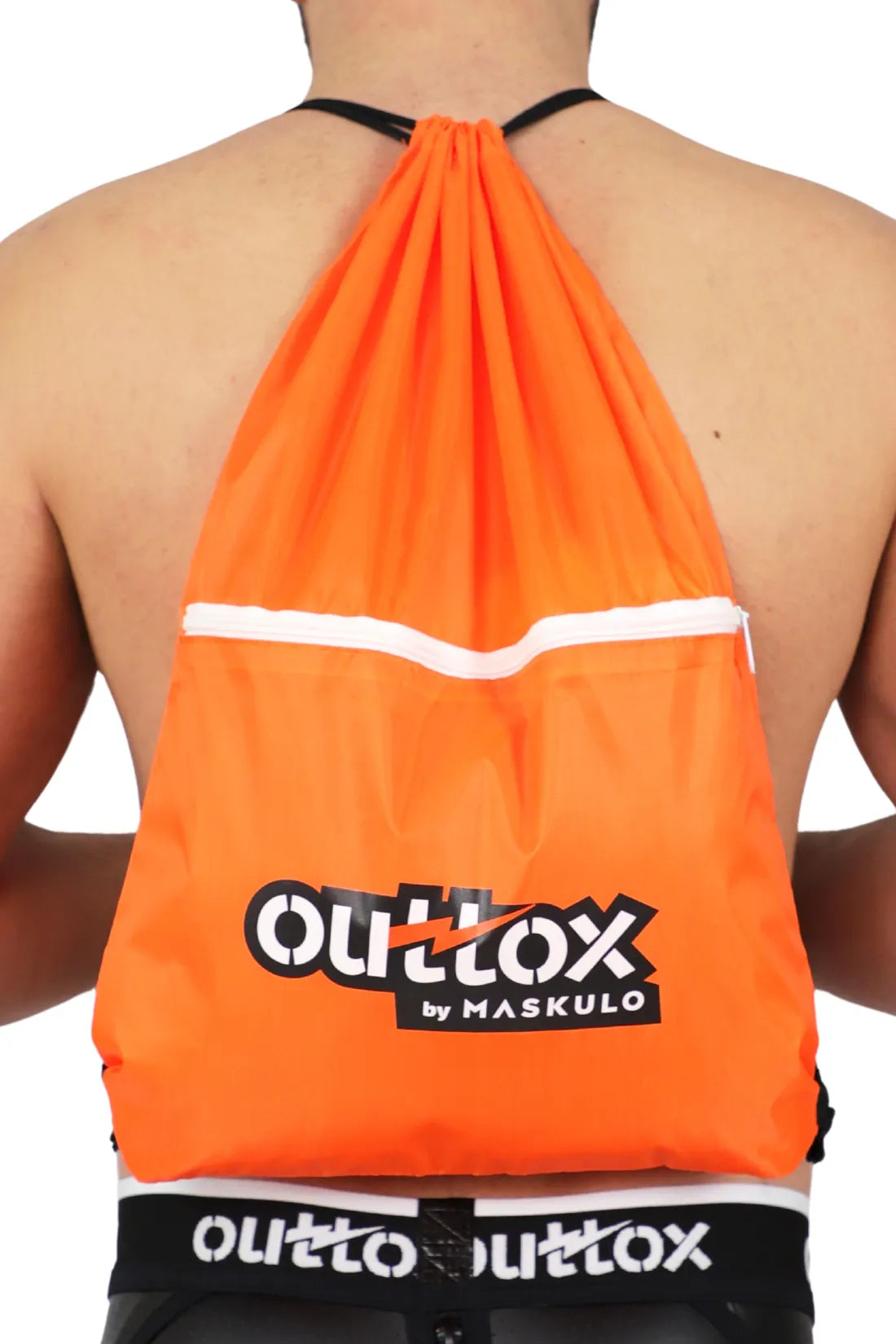 Outtox. Bolsa con cordón. Naranja