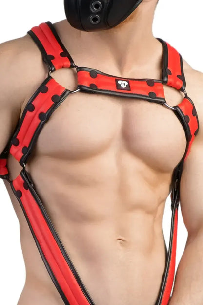 Armored Next. Body Harness. Red and Black