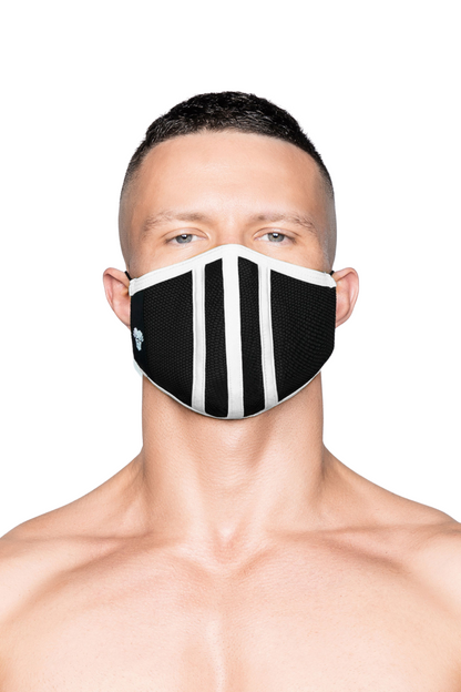 Life 3D Maske. Weiß+Schwarz