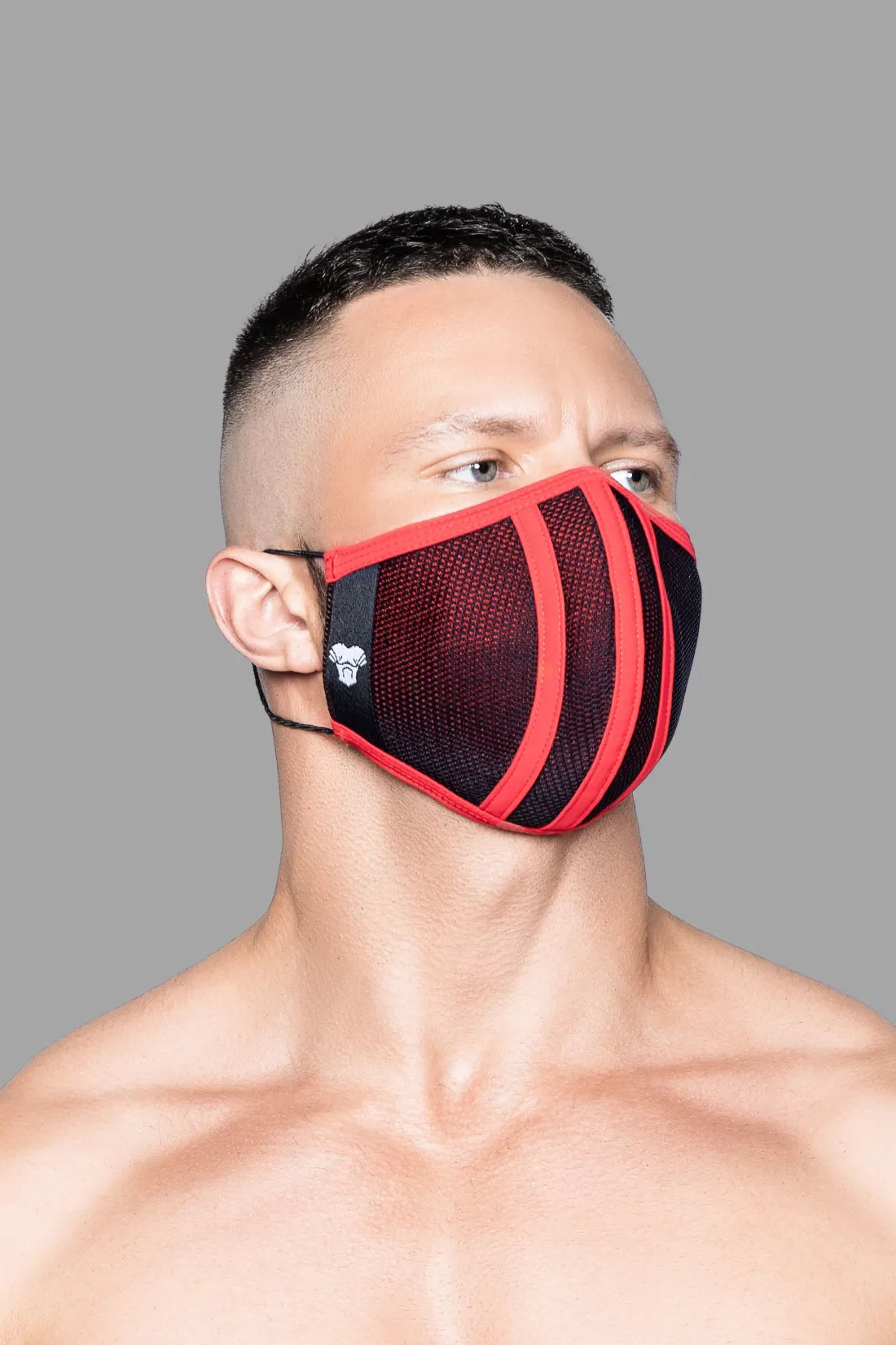 Leven 3D-masker. Zwart+Rood