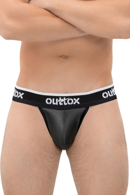 Outtox. Jock met snap-codpiece. Zwart