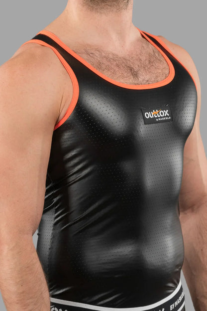 Outtox. Tank top. Black and Orange