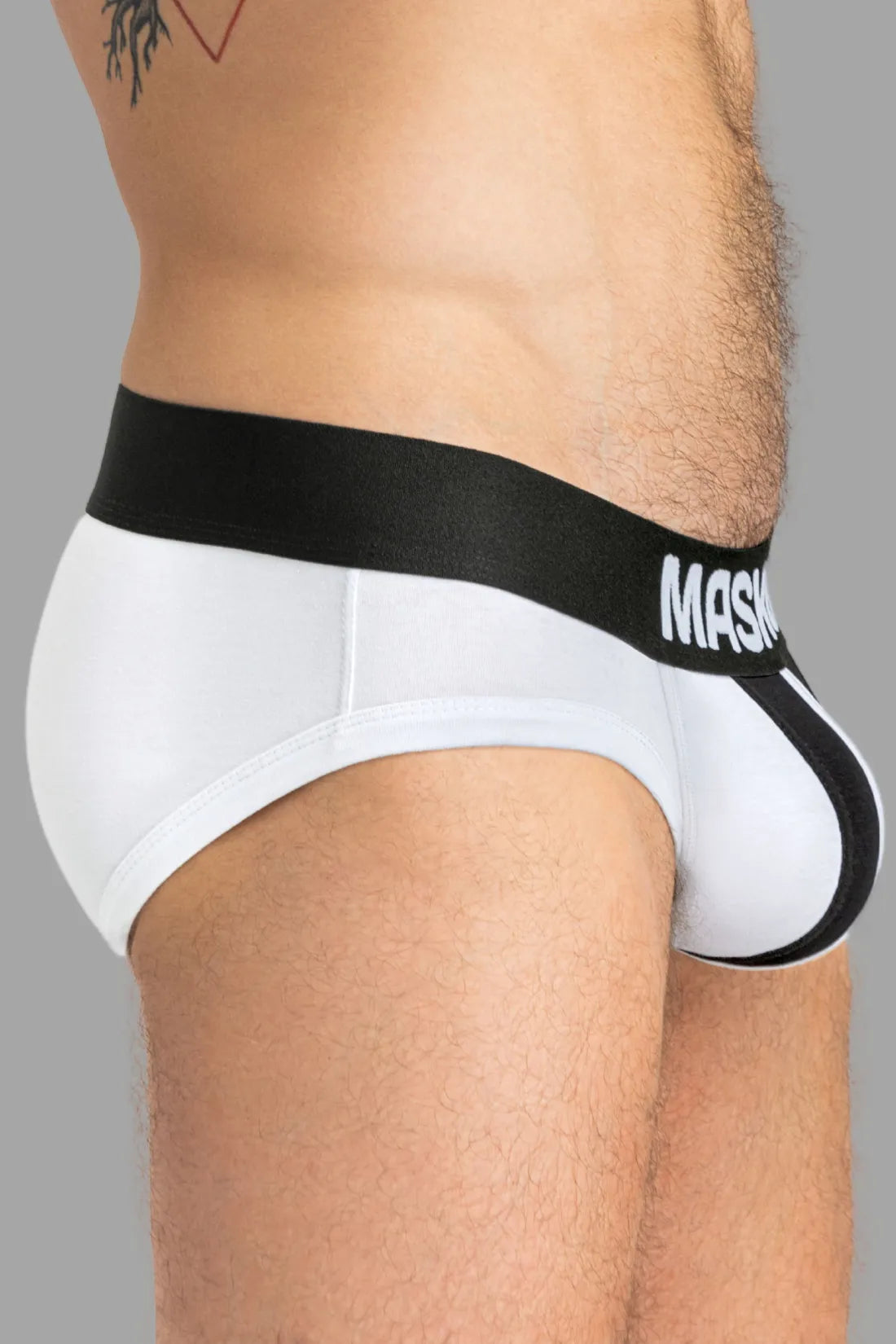 Tiger Briefs POUCH-SNAP. White and Black