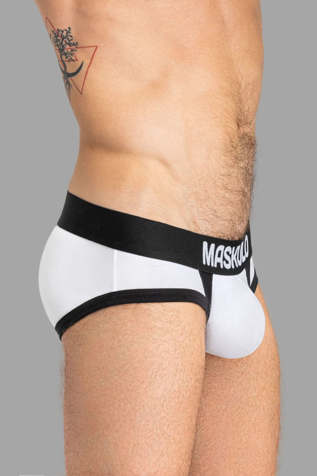 CAPTAIN-A Calzoncillos con O-Inside-POUCH. Blanco+Negro