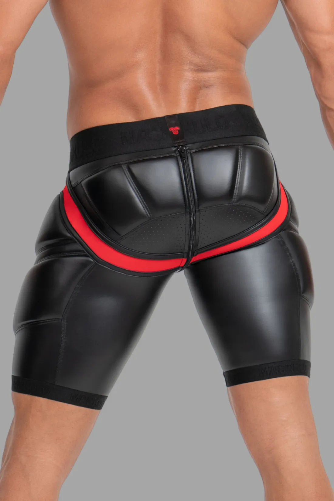 Cuissard de cyclisme « Big Bulge ». Noir et rouge