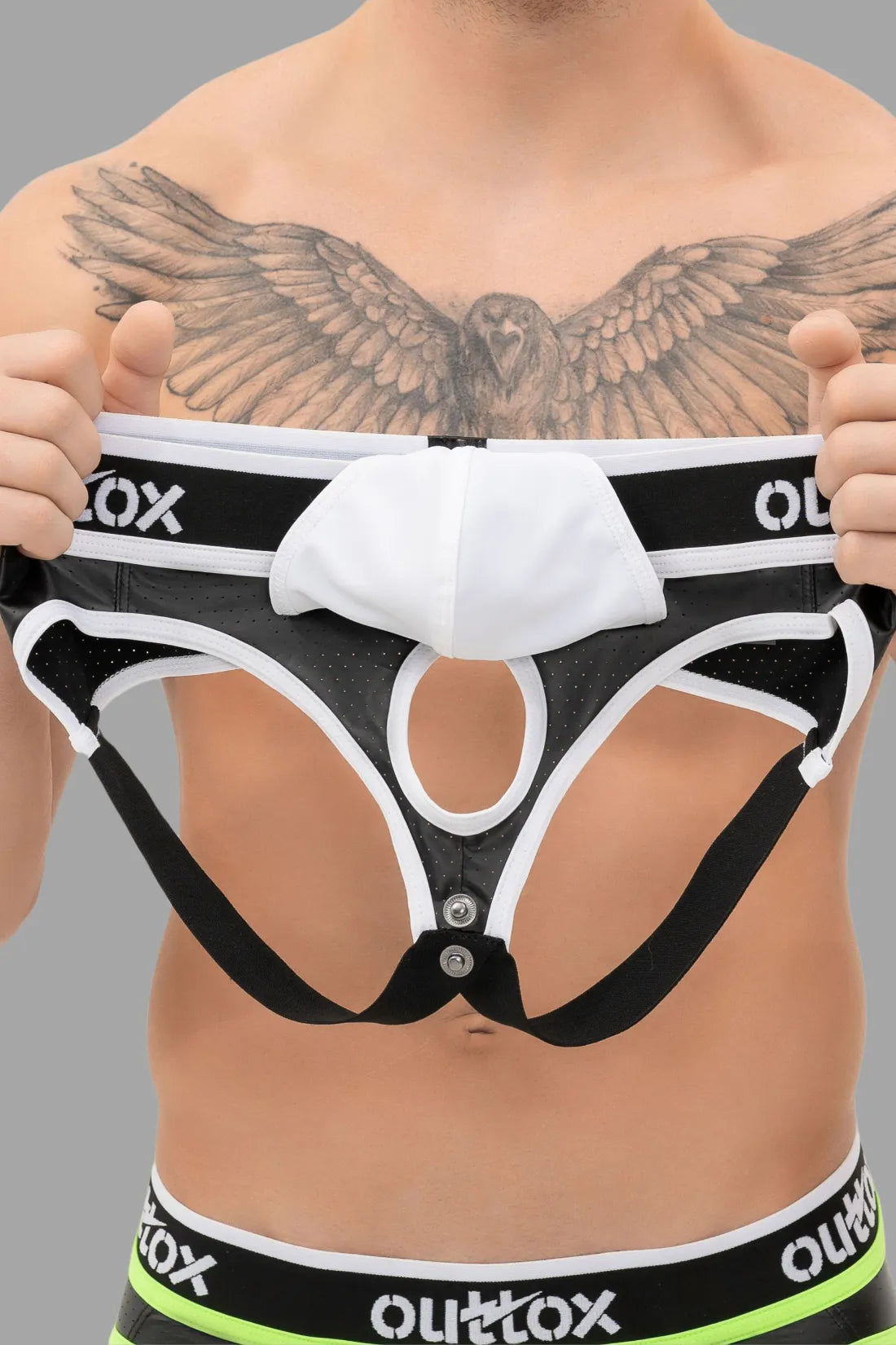 Outtox. Jock with Snap Codpiece. Black and White