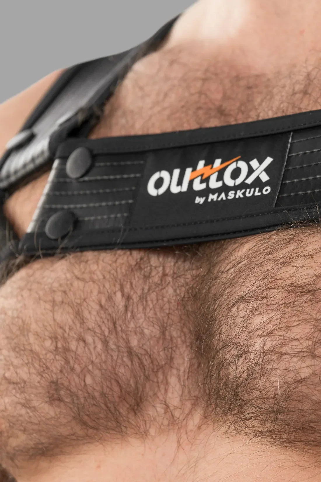 Outtox. Body Harness with Snaps. Black