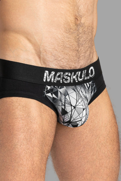 ARMOR Briefs with ART-X effect. Black+White