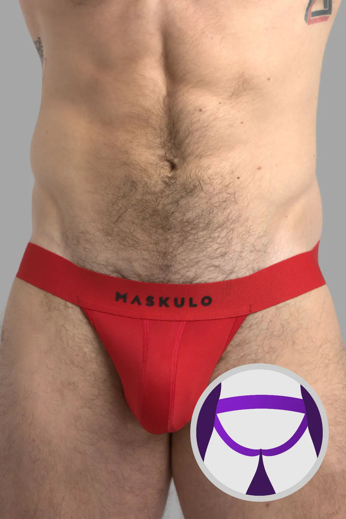 Jock en microfibre. Rouge