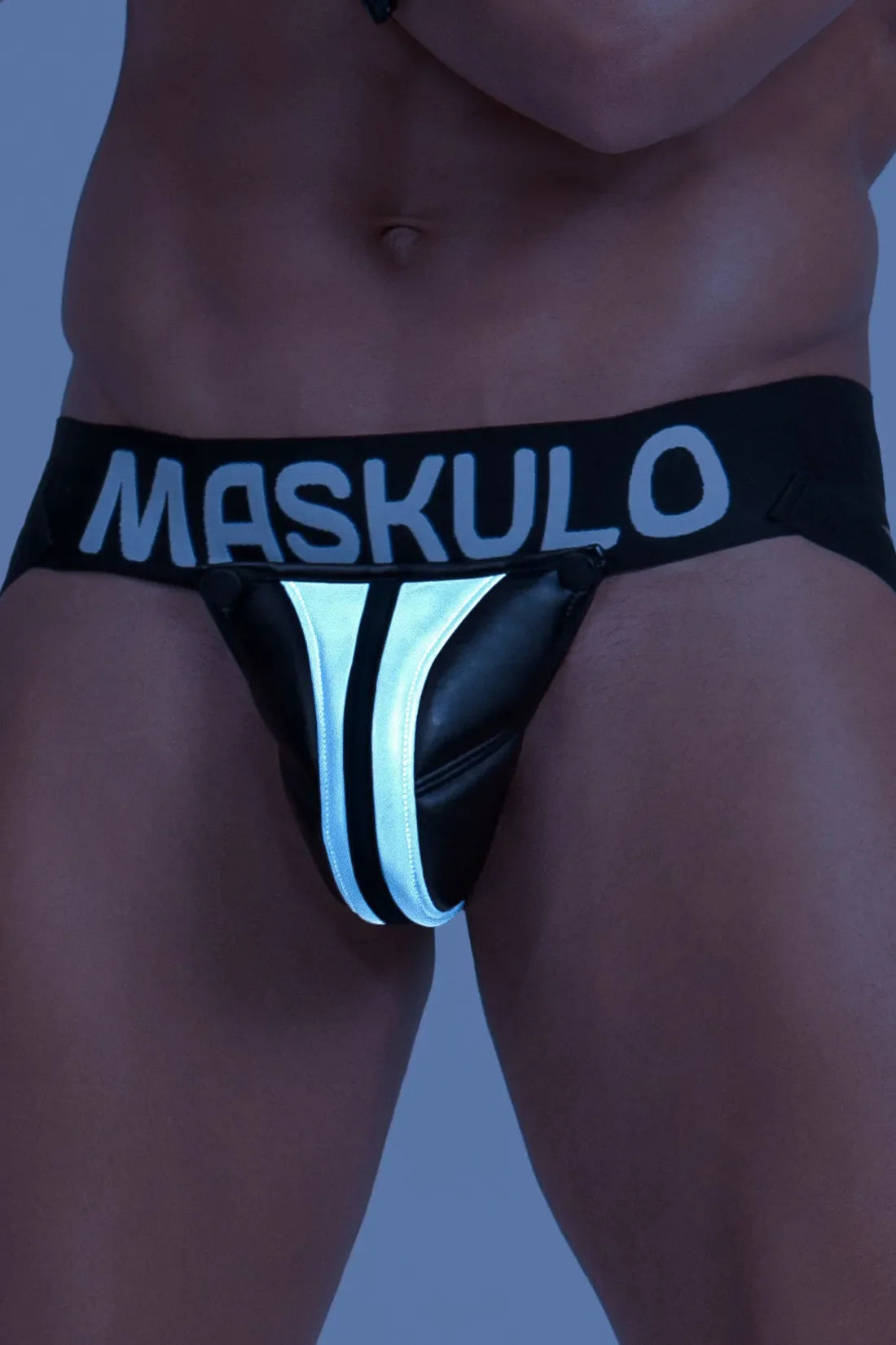 Jock „Big Bulge“. Schwarz und Grau „Reflective Light“