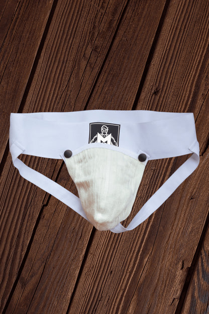 Eugene Cyclone. Jockstrap met Verwijderbare Pouch. Wit