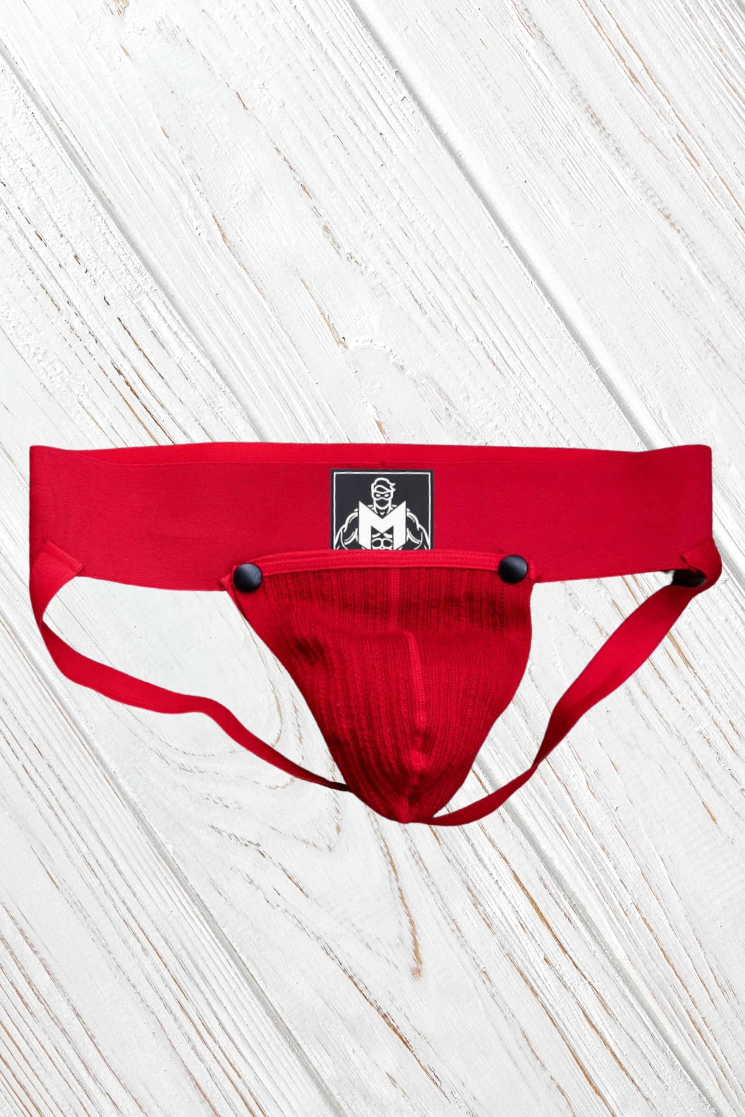 Dash Cyclone. Jockstrap met Verwijderbare Pouch. Rood