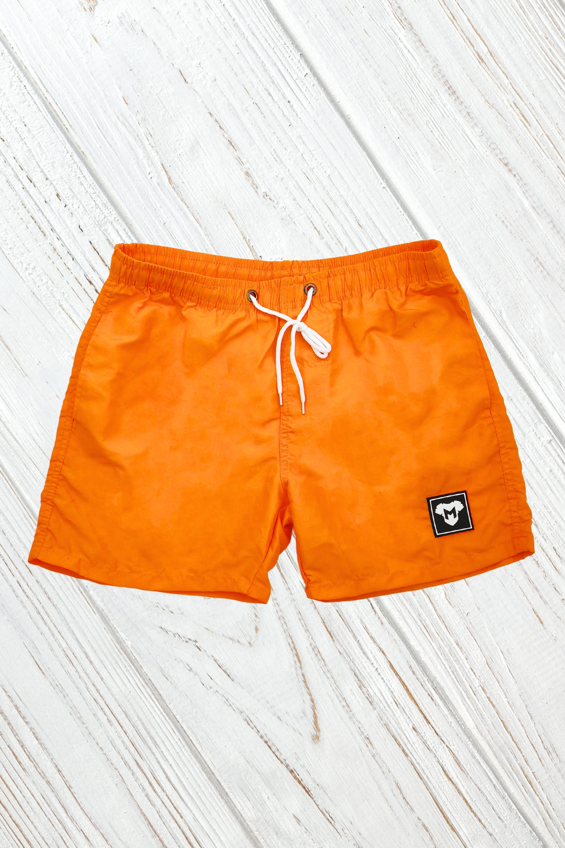 Thorin Cyclone Soft-Touch Nylon Shorts. Orange Neon