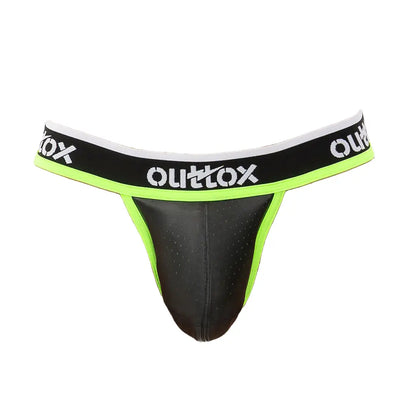 Outtox. Jock with Snap Codpiece. Black and Green &