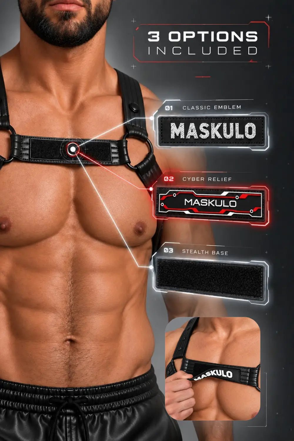 Corbin Thorso Body Harness - Black - Maskulo - MHR193-YX- Maskulo EU Global Online Store
