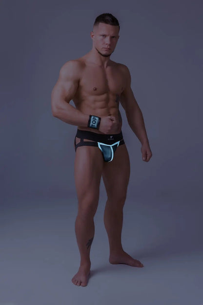 Youngero. Jockstraps. Mesh Codpiece. White Neon - Maskulo - MJS166-Y1 - Maskulo EU Global Online Store