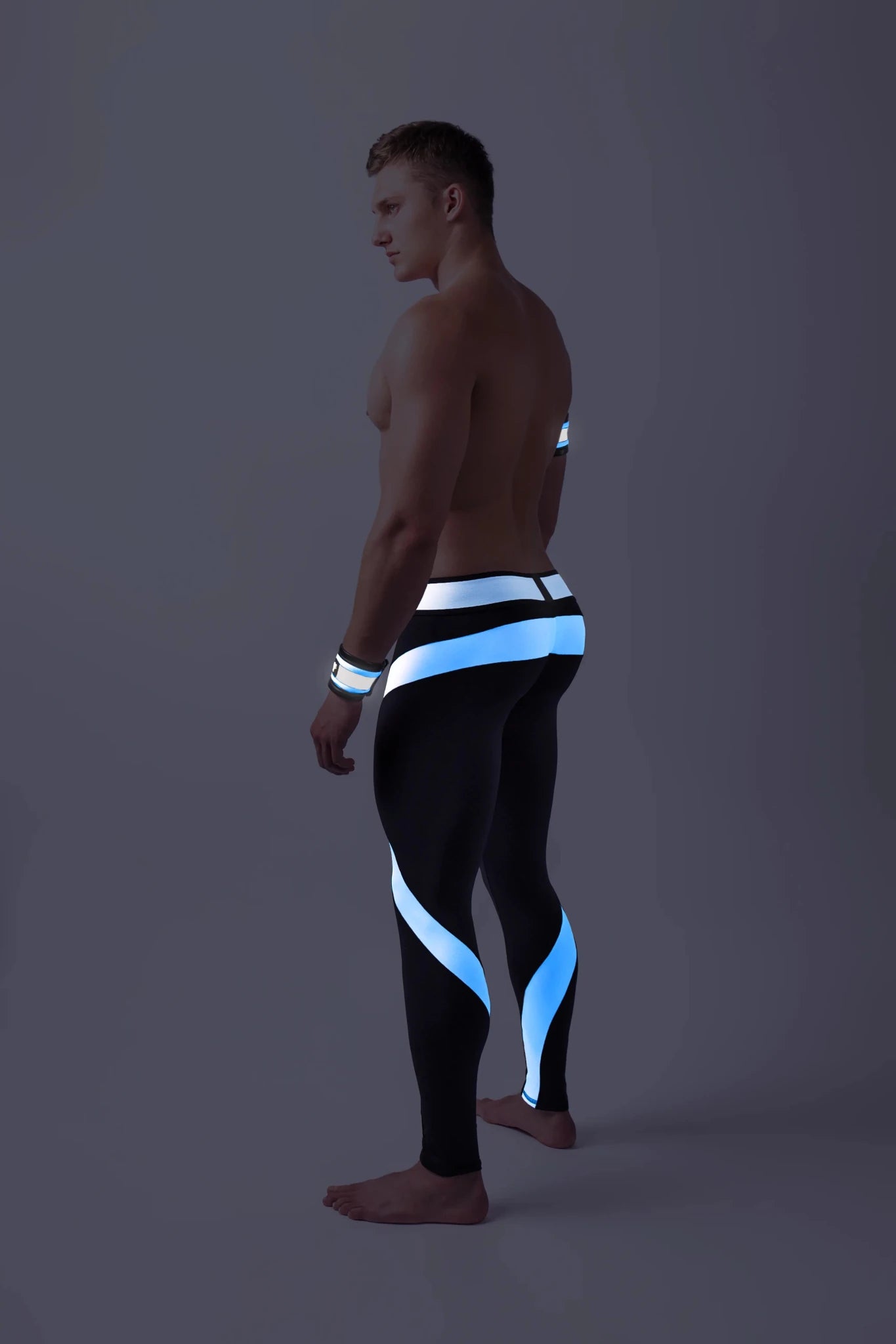 Youngero. Leggings, regular rear. Codpiece. White Neon - Maskulo - MLG153-Y1 - Maskulo EU Global Online Store