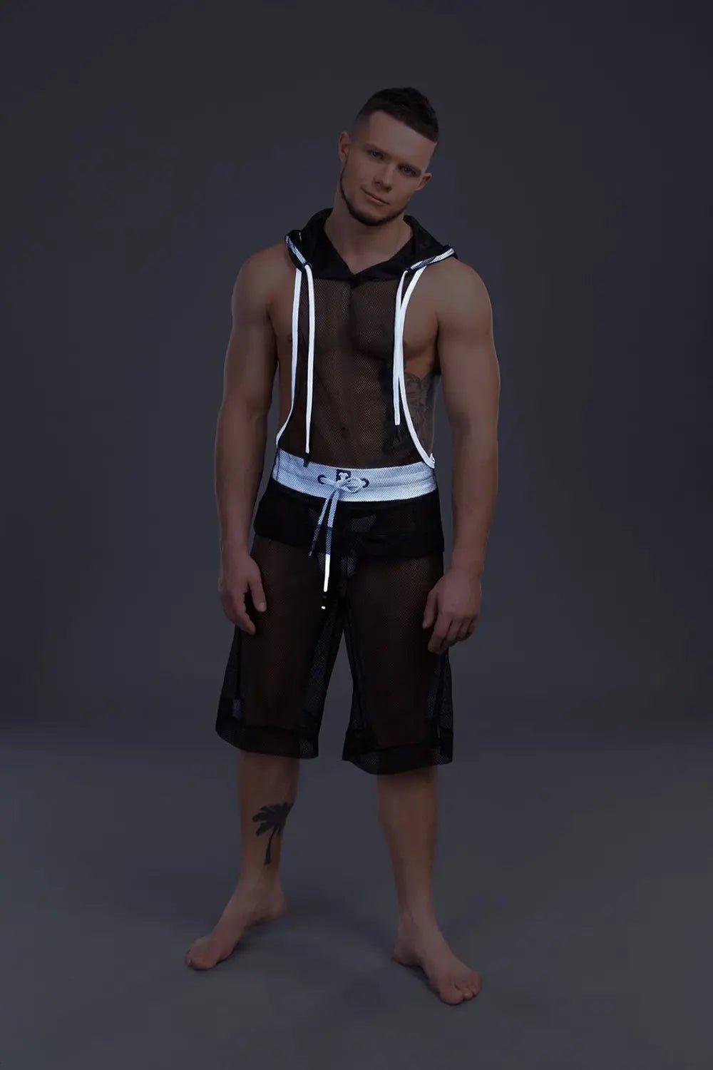 Youngero. Sleeveless Mesh Hoodie. White - Maskulo - MTP166-Y1 - Maskulo EU Global Online Store