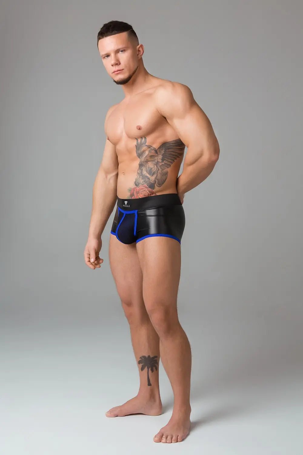 Youngero. Trunks. Mesh Codpiece. Regular Rear. Blue Royal - Maskulo - MTR126-Y1 - Maskulo EU Global Online Store