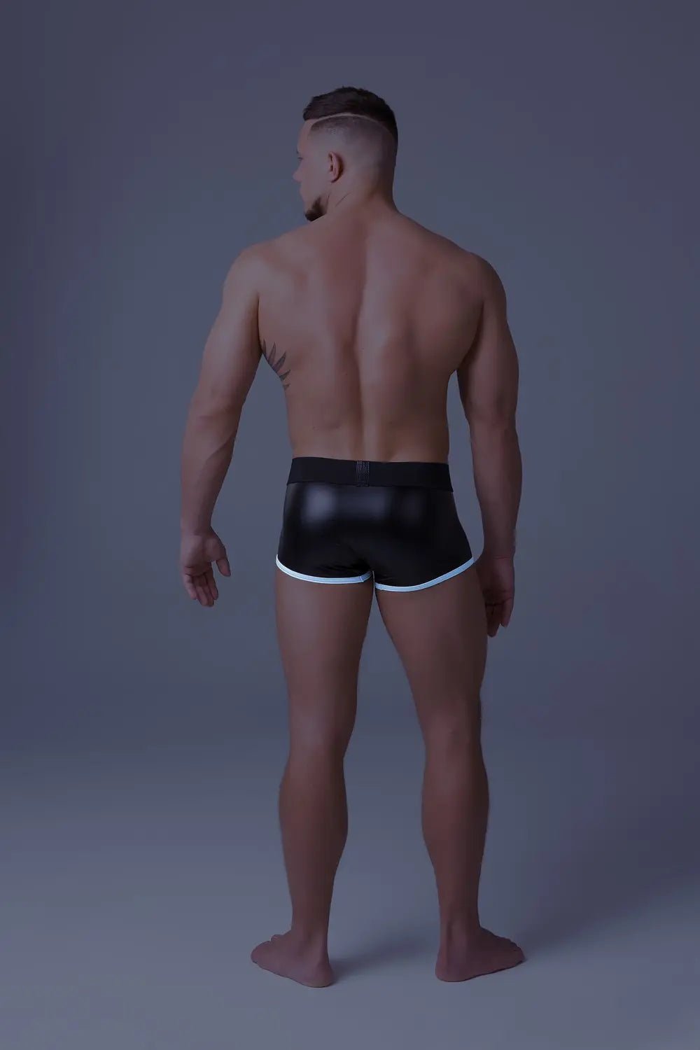 Youngero. Trunks. Mesh Codpiece. Regular Rear. White Neon - Maskulo - MTR127-Y1 - Maskulo EU Global Online Store